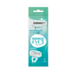 Dorco Eve 3 Women's Razor wide head 1pc pouch pink