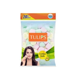 Tulips White Cotton Balls 120pcs