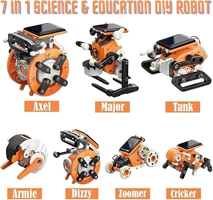 روبوت شمسي تعليمي 7 في 1 – لعبة تركيب وتعلم للأطفال – يعمل بالطاقة الشمسية – STEM - دار الحياة - Image 2