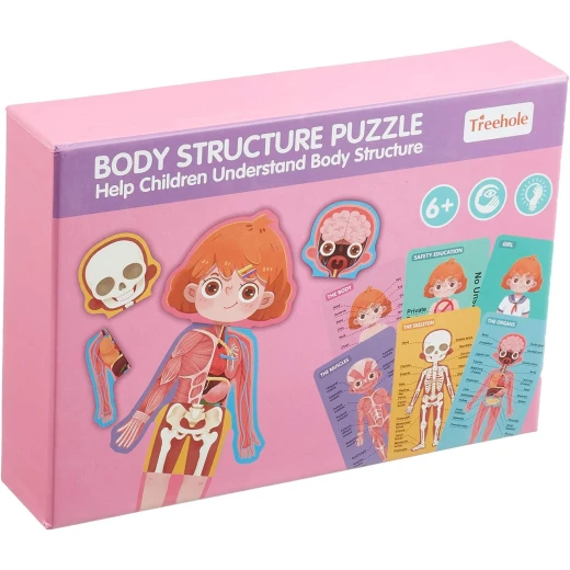 Body Structure Puzzle Girl - human body puzzle and anatomy learning toy for girls for kids, educational puzzle and early science learning, a thoughtful educational gift encourages thinking great gift idea