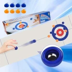 Tabletop Curling Game - tabletop curling game and indoor sport toy for kids, family game night toy and hand eye coordination, a thoughtful educational gift sturdy construction safe design improves focus - My toys