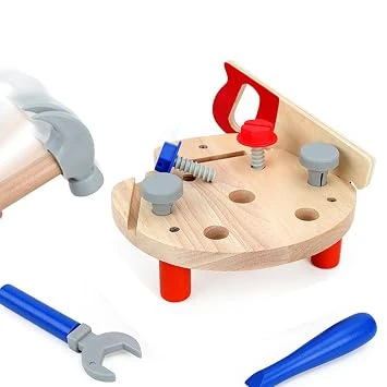 Tool Rack Play Set - tool rack playset and pretend tool set for kids, imaginative play and fine motor skills, a thoughtful educational gift everyday use improves focus fun to play easy to use builds skills - My toys - Image 3