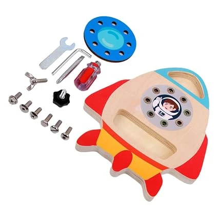 Nut Assembly Rocket Toy - nut and bolt toy and assembly rocket toy for kids, fine motor skills and screwdriver play set, a thoughtful educational gift encourages thinking suitable for various ages nice - My toys - Image 3