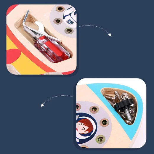 Nut Assembly Rocket Toy - nut and bolt toy and assembly rocket toy for kids, fine motor skills and screwdriver play set, a thoughtful educational gift encourages thinking suitable for various ages nice - My toys - Image 4