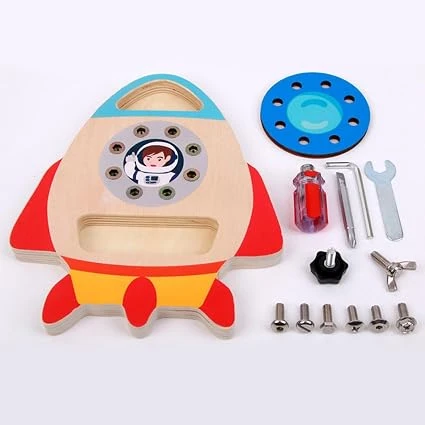 Nut Assembly Rocket Toy - nut and bolt toy and assembly rocket toy for kids, fine motor skills and screwdriver play set, a thoughtful educational gift encourages thinking suitable for various ages nice - My toys - Image 6