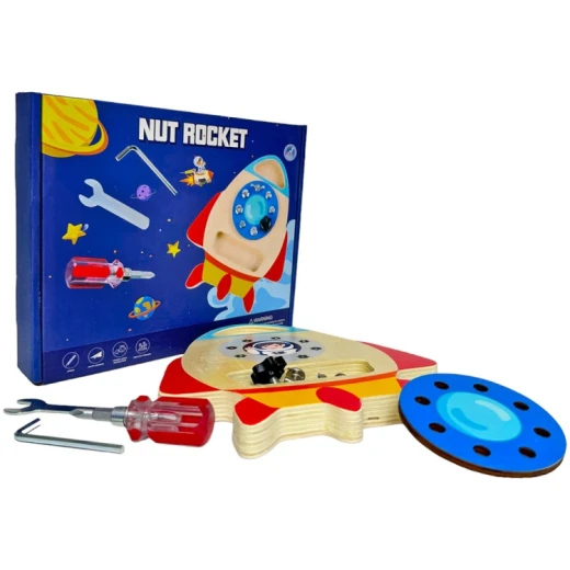 Nut Assembly Rocket Toy - nut and bolt toy and assembly rocket toy for kids, fine motor skills and screwdriver play set, a thoughtful educational gift encourages thinking suitable for various ages nice - My toys - Image 7