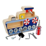 Ship Nut Assembly Tool Toy - nut and bolt ship toy and assembly tool play set for kids, fine motor skills and screwdriver play toy, a thoughtful educational gift lightweight design fun indoor activity - My toys