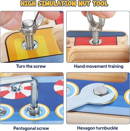Ship Nut Assembly Tool Toy - nut and bolt ship toy and assembly tool play set for kids, fine motor skills and screwdriver play toy, a thoughtful educational gift lightweight design fun indoor activity - My toys - Image 6
