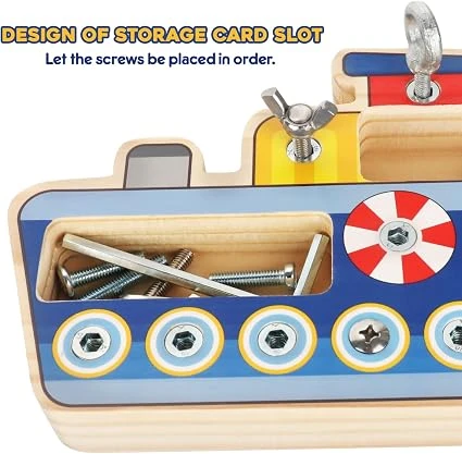 Ship Nut Assembly Tool Toy - nut and bolt ship toy and assembly tool play set for kids, fine motor skills and screwdriver play toy, a thoughtful educational gift lightweight design fun indoor activity - My toys - Image 8