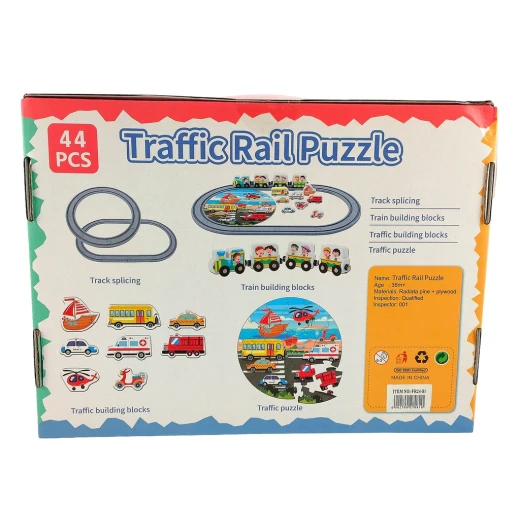 Traffic Rail Puzzle Track - traffic track puzzle and road building set for kids, assembling toy and imaginative play, a thoughtful educational gift practical design builds skills lightweight design nice - My toys - Image 2