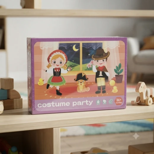 Costume Party Puzzle - costume party puzzle and jigsaw puzzle for kids for kids, shape matching and imaginative theme, a thoughtful educational gift improves focus safe design encourages group play nice - My toys - Image 2