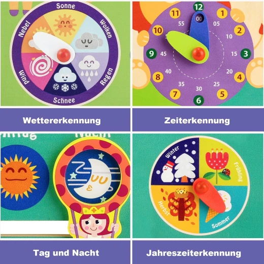 Educational Calendar Clock - calendar clock toy and time learning toy for kids, date learning and early education clock, a thoughtful educational gift practical design fun to play encourages thinking nice - Monstory - Image 2