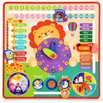 Educational Calendar Clock - calendar clock toy and time learning toy for kids, date learning and early education clock, a thoughtful educational gift practical design fun to play encourages thinking nice - Monstory