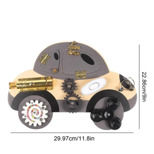 Car Busy Board Activity Panel - busy board toy and sensory activity board for kids, fine motor skills and car theme toy, a thoughtful educational gift encourages group play for boys and girls fun to play - My toys - Image 7