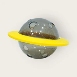 Dog planet treat toy,Yellow ,size 164*164*113mm