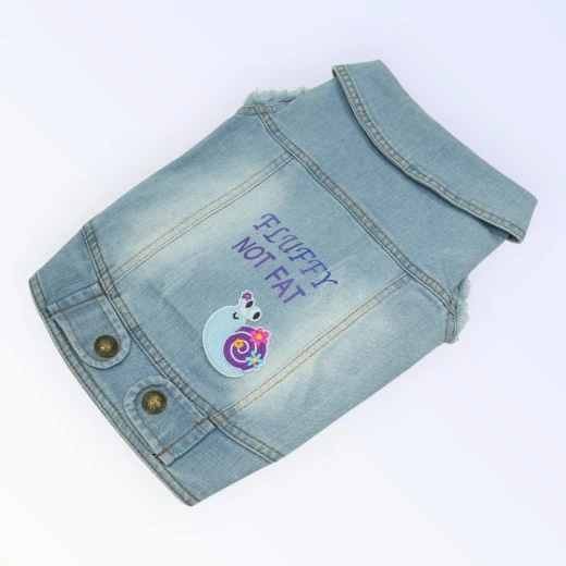 ملابس الحيوانات الأليفة، سترة جينز للكلاب المتوسطة الصغيرة (XL) - بيست باديز - Image 3