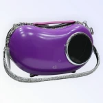 Bubble Window Pet Carrier Shoulder Bag (purple) - Best buddies