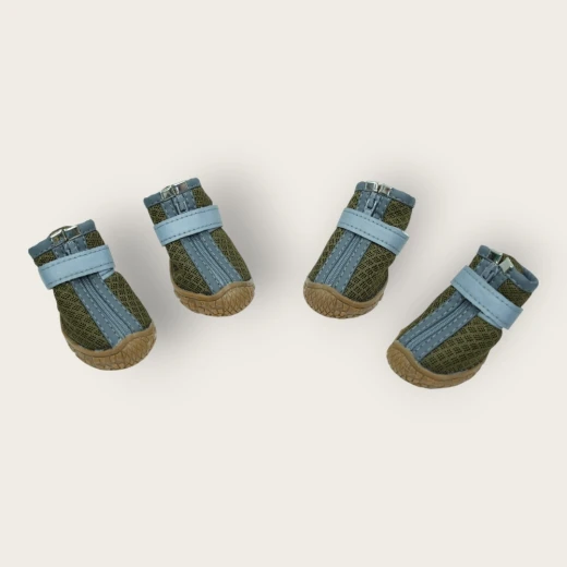 Brown and Gray Dog Shoes with Zipper and Velcro Strap (Xlarge) - Best buddies - Image 2
