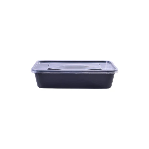 علب مايكرويف مستطيل اسود و غطاء 500 غرام  - 60 قطعة من ار زي - ار زي - Image 2