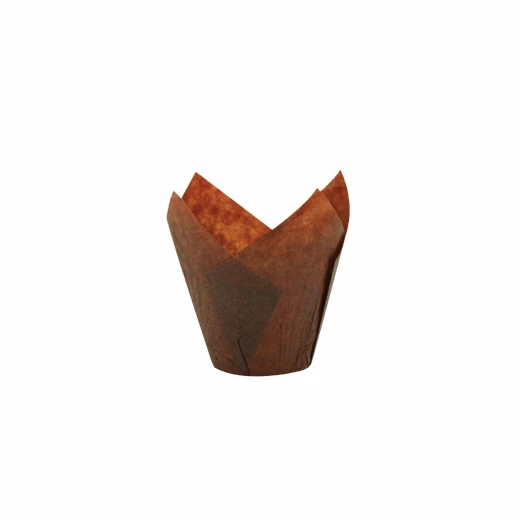 كعكة توليب مخبوزة - بني - 17.5 سم - 200 قطعة - ار زي - Image 2