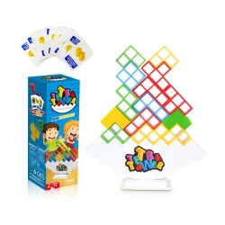 Tetra Tower Puzzle Geometric Stacking Game for All Ages Skill-Building Balance Toy with Tetrahedron Pieces Fun Family or Solo Challenge