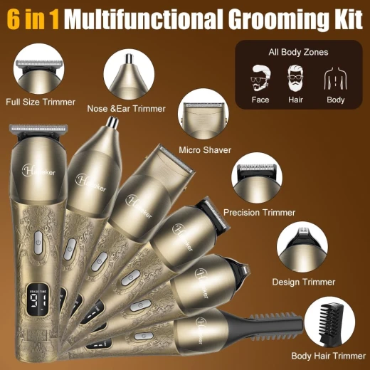 Hatteker Upgraded Beard Trimmer for Men Waterproof Cordless - Hatteker - Image 2