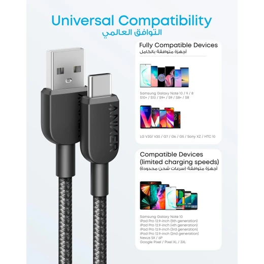 Anker USB C Cable [2 pack, 3ft] 310 USB A to USB C Charger Cable - anker - Image 4