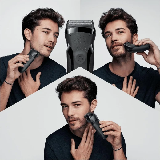 ماكنة حلاقة ناعمه من براون الفئه الثالثه مع رأس للتخفيف ودرجات متعدده - براون - Image 2