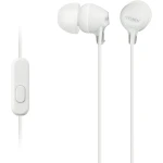 Sony Stereo Headphones MDR-EX15AP WT In-Ear Lightweight with Smartphone Control (White) - sony