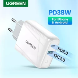 Ugreen Dual 38W Wall Charger PD USB White