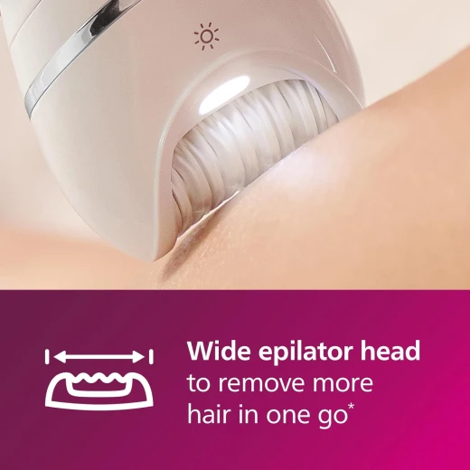 جهاز إزالة الشعر اللاسلكي من فيليبس، سلسلة 8000، للاستخدام الجاف والرطب، للساقين والجسم - فيليبس - Image 6