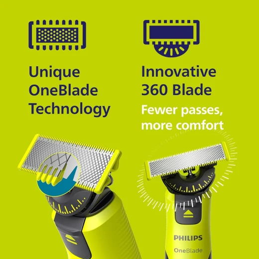 Philips OneBlade 360 Connected Face + Body, Hybrid Electric Beard Trimmer, Shaver and Body Groomer, QP4631 - Philips - Image 3
