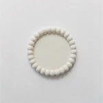 Naiviol Small Bubble Round Decorative Gypsum Coaster – 100% Handmade, Cup and Candle Base for Modern Coffee Table Décor, Elegant Home Gift for Home Styling Lovers - Niveole