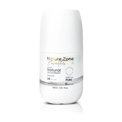 Nature Zone Unscent Smell Natural Deodorant Roll-On With Vitamins E,C | Natural Ingredients, Free Aluminum, Alcohol, Plastic, Cruelty, Vegan, Paraben | Long-lasting Odor Protection For Women & Men & Kids - nature zone - Image 2
