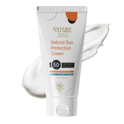 Nature Zone Natural Sun Block SPF 50+ ,Safe And Suitable For All Skin Types , 70 ml