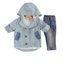 Charming babies, baby boy suit, mint green, 18 months to 24 months, 2 pieces
