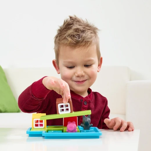 SmartGames Three Little Piggies Deluxe, Educational Child Games for Kids 3-6 Years Old 3D Ingenious Games with 48 Challenges for Preschool Ages - SmartGames - Image 3