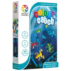 SmartGames Color Catch Logic Board Game for 1 Player – Includes 60 Challenging Puzzles to Develop Logical Thinking, Concentration and Problem-Solving Skills, Suitable for Ages 7 to Adults