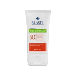كريم ريلاستيل أكنستيل لتنظيم إفراز الدهون مع حماية شمس SPF50+، يساعد على تقليل اللمعان والحبوب، يحمي البشرة من الأشعة فوق البنفسجية، تركيبة خفيفة غير دهنية، مناسب للبشرة الدهنية والمختلطة للاستخدام اليومي