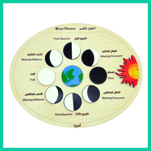 أحجية أطوار القمر الخشبية أحجية أطوار القمر الخشبية