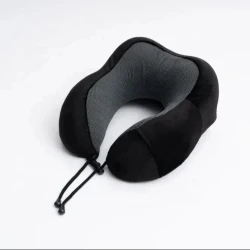 Al Fahed Travel Pillow Neck Sleep 100% Foam Travel Pillow, Black