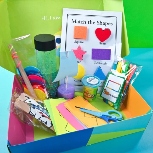 Wenzo Craft Box Preschool Contains 8 Activities Rainbow Colors - wenzo craft box - Image 3