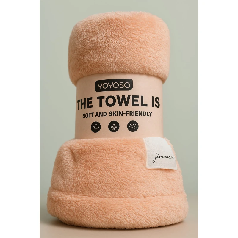منشفة بسيطة 80×40 سم لون وردي بتصميم بي-كولور، قطن ناعم وماص، لطيفة على البشرة، خفيفة الوزن وسهلة الاستخدام من يويوسو - يويوسو