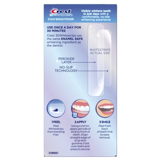 Crest 3D White professional transformation Whitening Strips, 1 Upper & 1 Lower Strip, daily use - Crest - Image 4