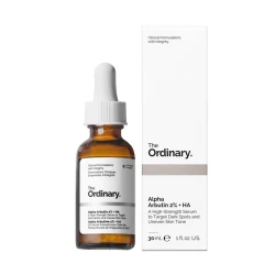 The Ordinary Alpha Arbutin 2% + HA Serum 30ml Brightening Serum for Uneven Skin Tone, Dark Spots & Pigmentation With Hyaluronic Acid for Deep Hydration