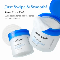 Medicube Zero Pore Pads with AHA & BHA Exfoliating Formula, Panthenol & Sodium Hyaluronate – Deep Pore Cleansing & Smoothing Pads – 70 Pads / 155g