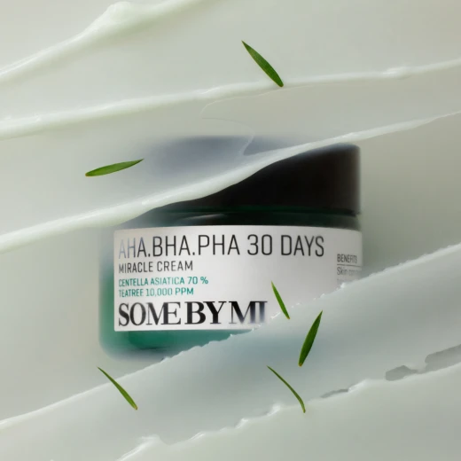 كريم المعجزة خلال 30 يومًا AHA BHA PHA 60 جم لتقشير البشرة وتفتيحها وتهدئتها غني بعشبة النمر، مركب 4-سيكا، النياسيناميد والأدينوسين مثالي للبشرة الحساسة والمتهيجة من سوم باي مي - سوم باي مي - Image 4