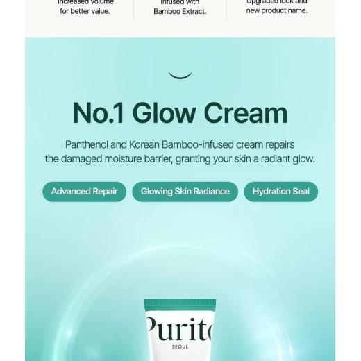 Purito Mighty Bamboo Panthenol Cream 100ml Barrier-Strengthening, Hydrating Moisturizer with Squalane & Bamboo Vegan & Fragrance-Free - PURITO - Image 7