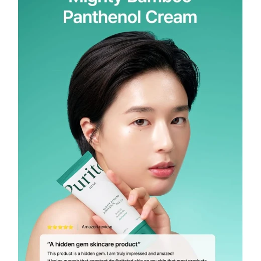 Purito Mighty Bamboo Panthenol Cream 100ml Barrier-Strengthening, Hydrating Moisturizer with Squalane & Bamboo Vegan & Fragrance-Free - PURITO - Image 5