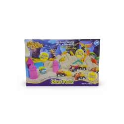 Motion Sand Dino Park Playset - 3lbs (1360g) Waterproof Kinetic Magic Sand with Vehicle & Dinosaur Molds